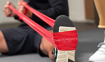 THERABAND Resistance Bands in use